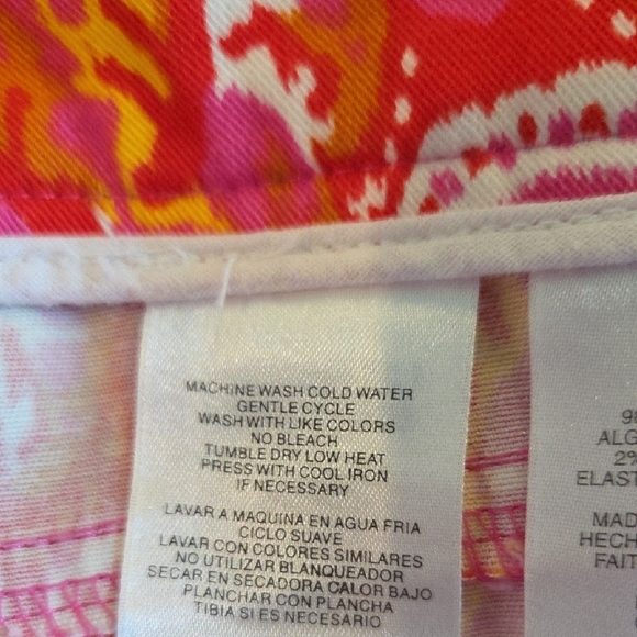 Jones New York Sport Pencil Skirt Stretch Multi-colored Patterned Size 8 Cotton - Picture 12 of 13